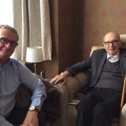 with the composer John Joubert, Birmingham, Oct 2018
